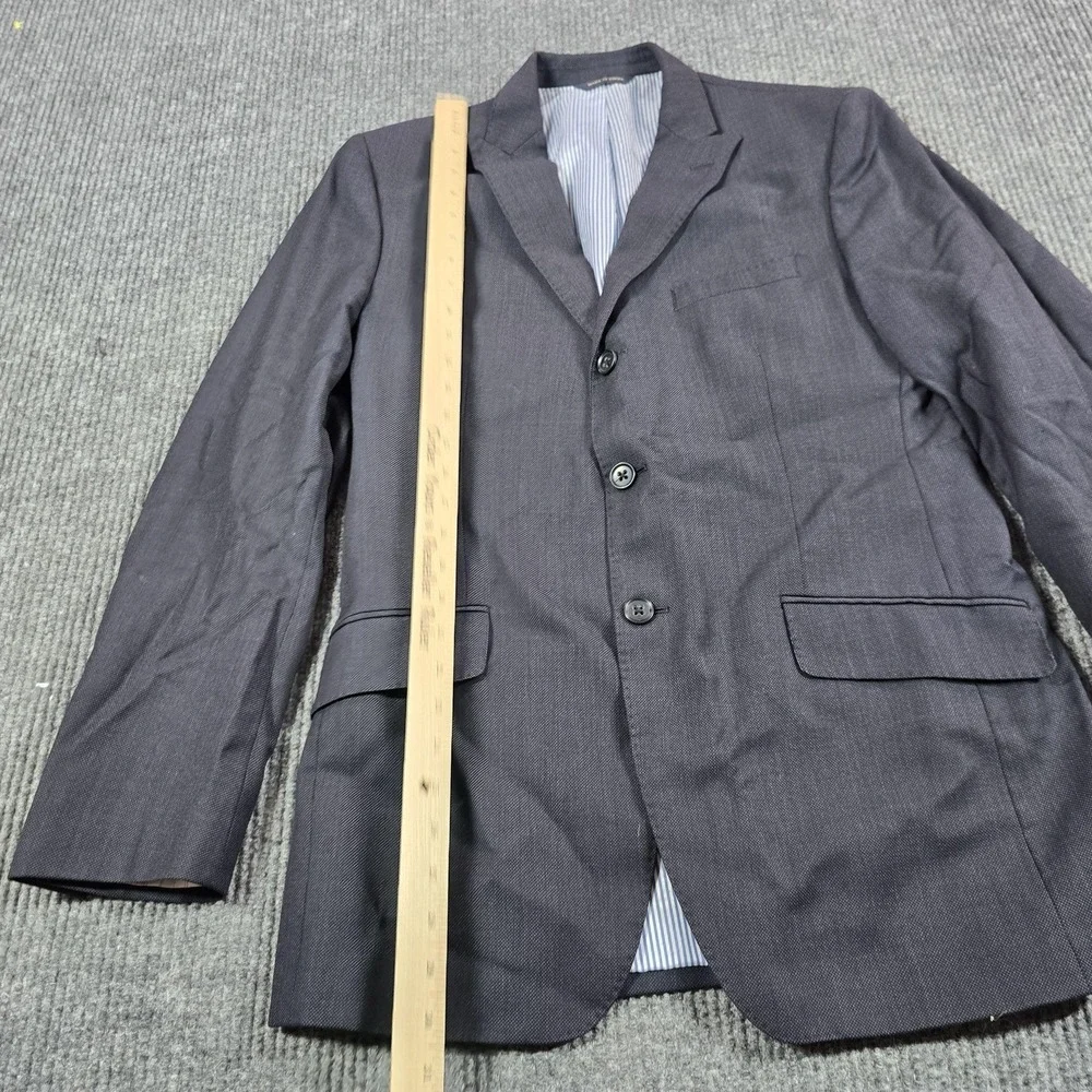 Banana Republic Blazer Mens 40R Gray Wool Tailored Fit Lined Single Breasted